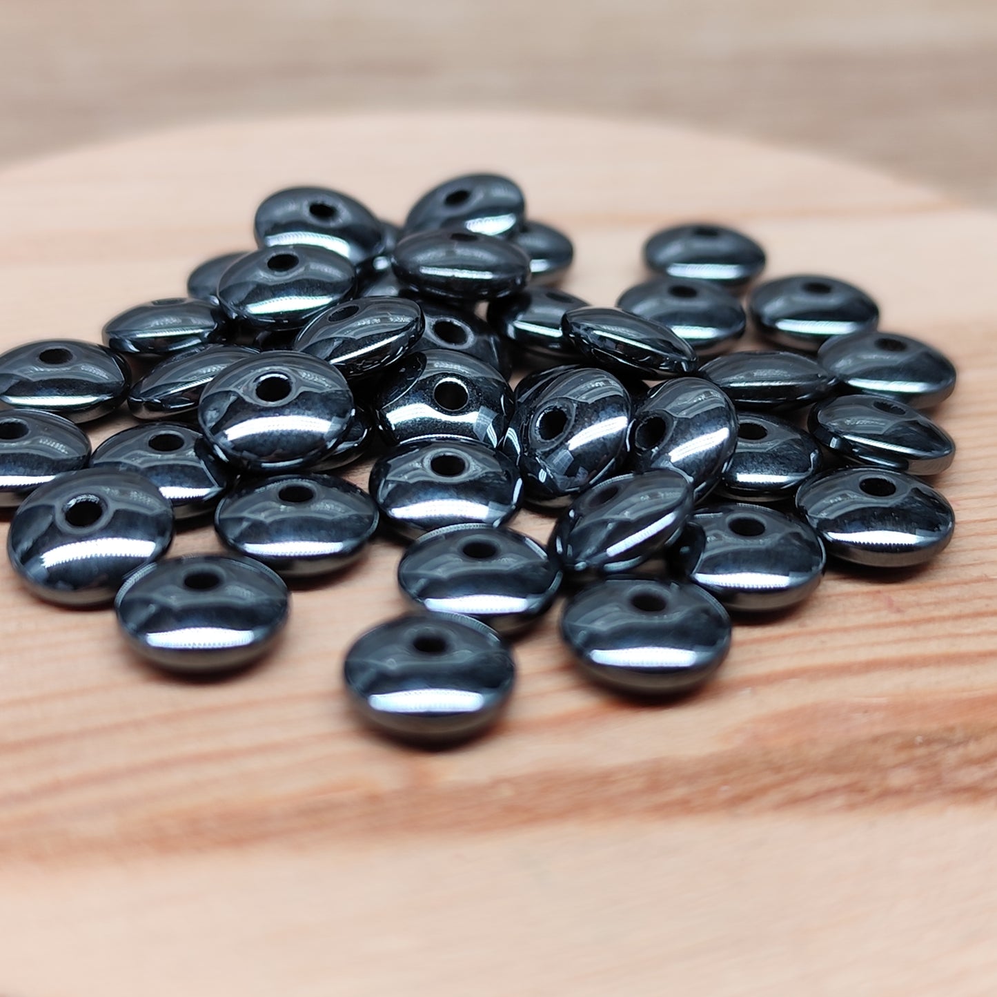 Hématite donut – 8 mm – lot de 40