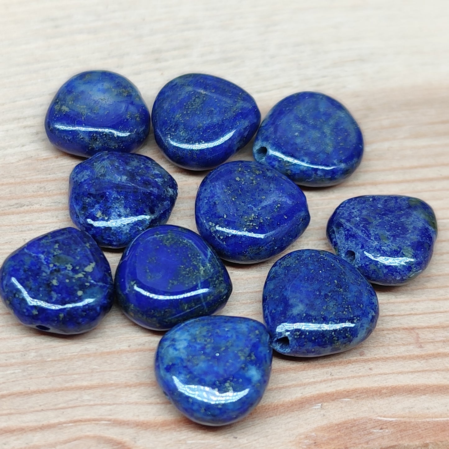 Lapis lazuli forme goutte – perles naturelles 10 mm – lot de 10