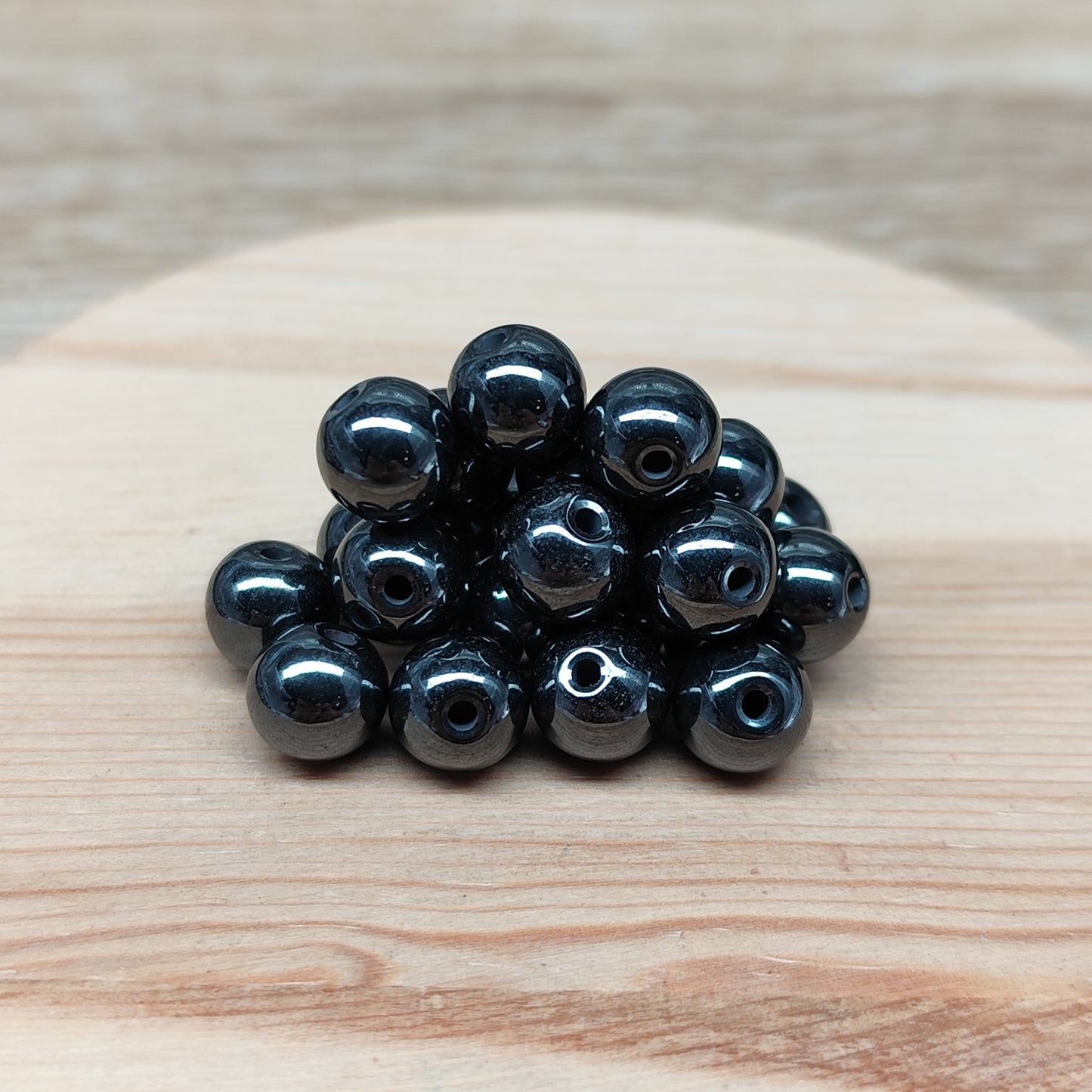 Hématite magnétique – 8 mm – lot de 10