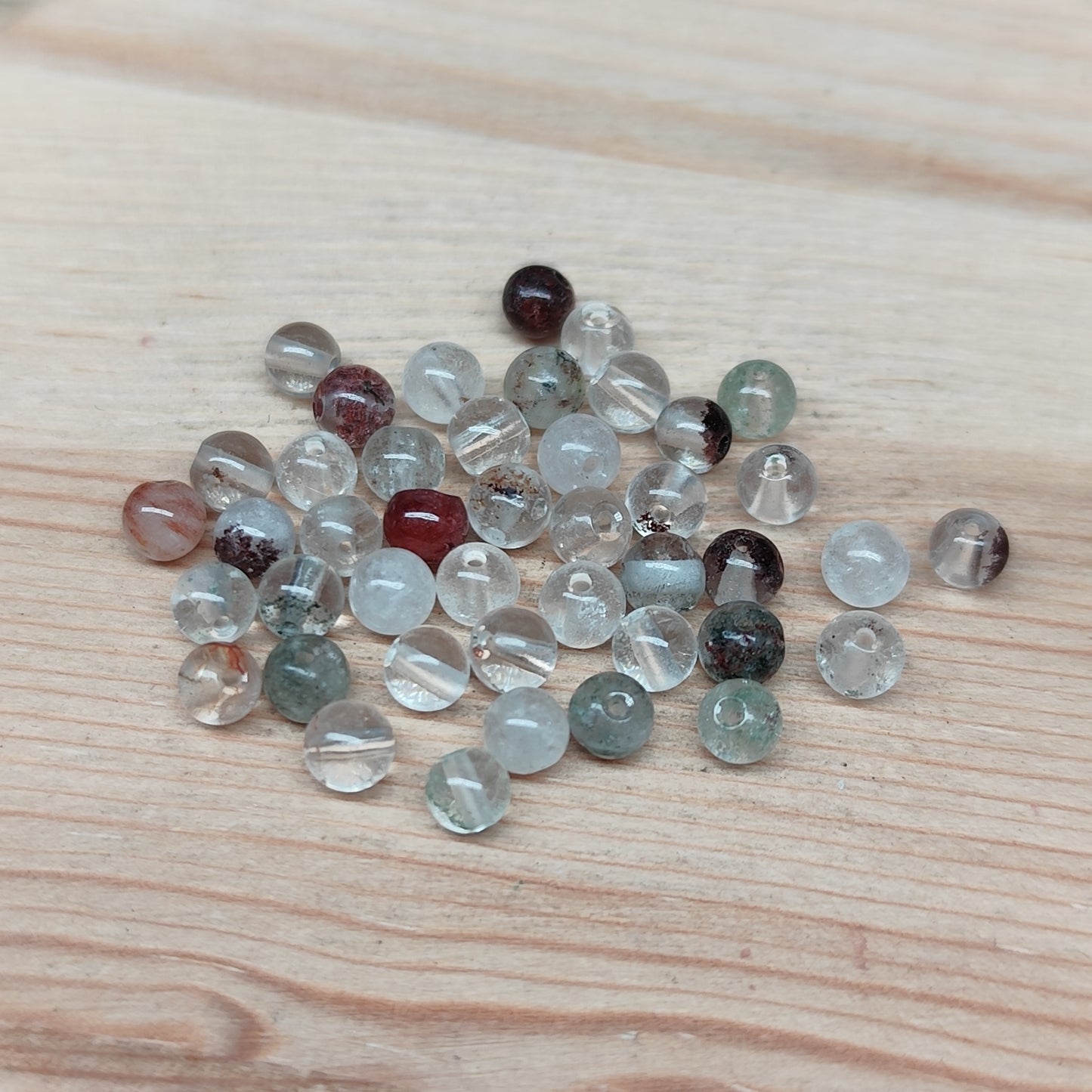 Quartz jardin – perles naturelles 4 mm – lot de 40