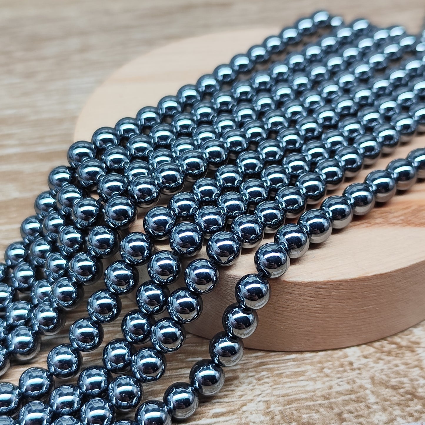 Térahertz – perles synthétiques 6,5 mm – 1 fil entier