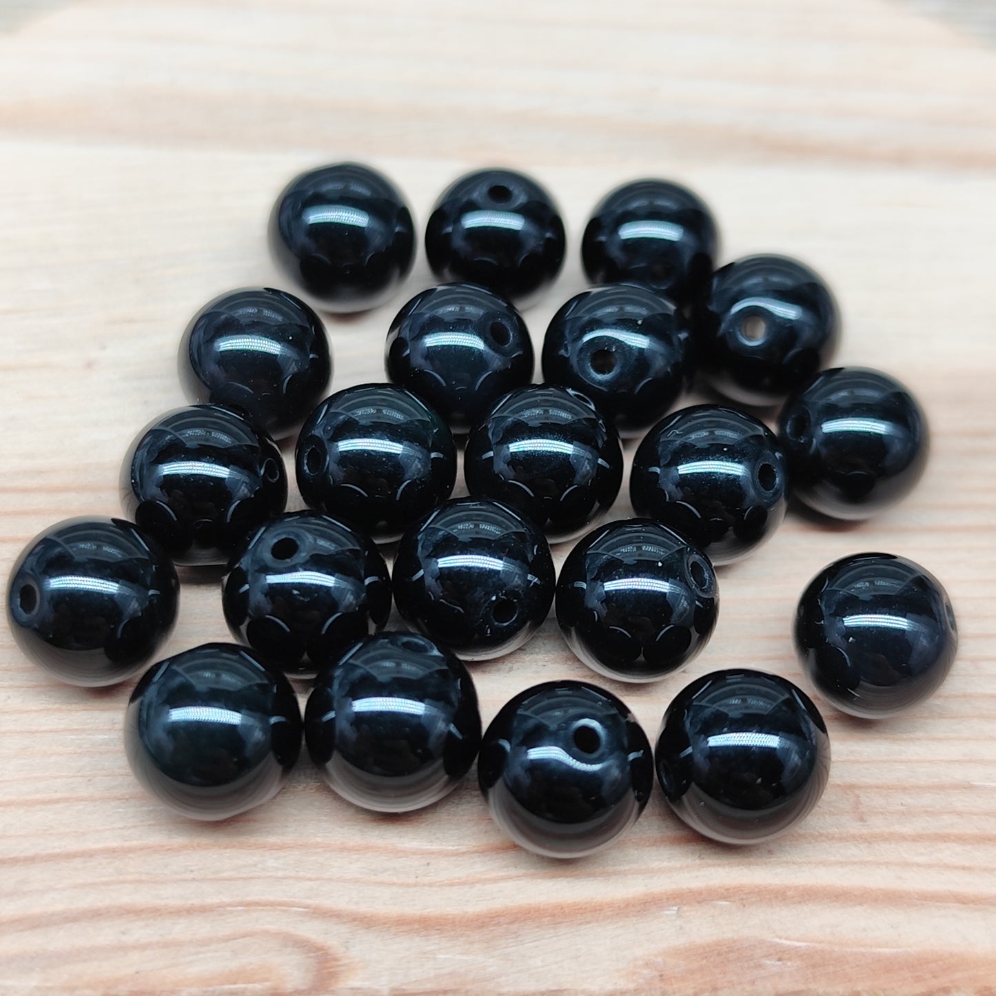 Obsidienne arc-en-ciel – perles naturelles 8 mm – lot de 20
