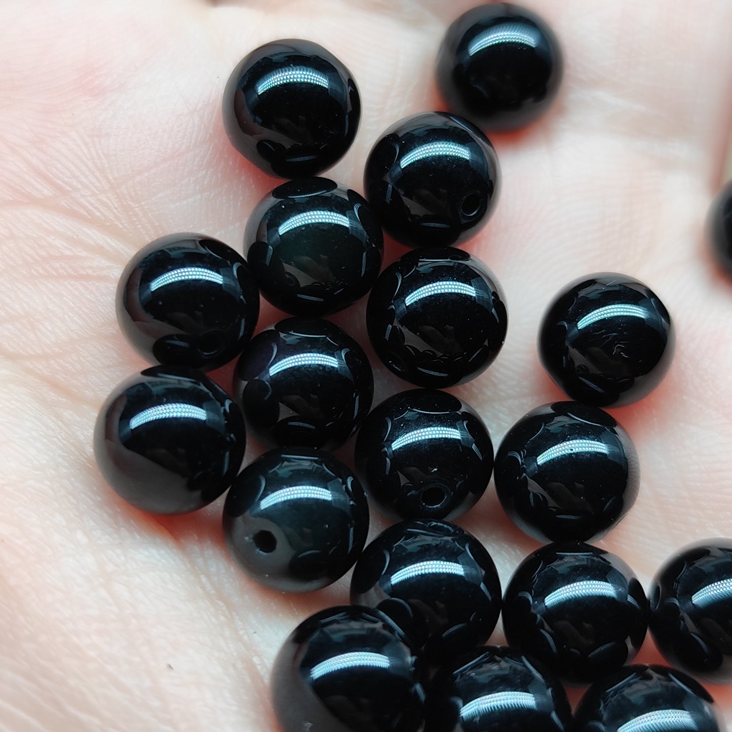 Obsidienne arc-en-ciel – perles naturelles 8 mm – lot de 20
