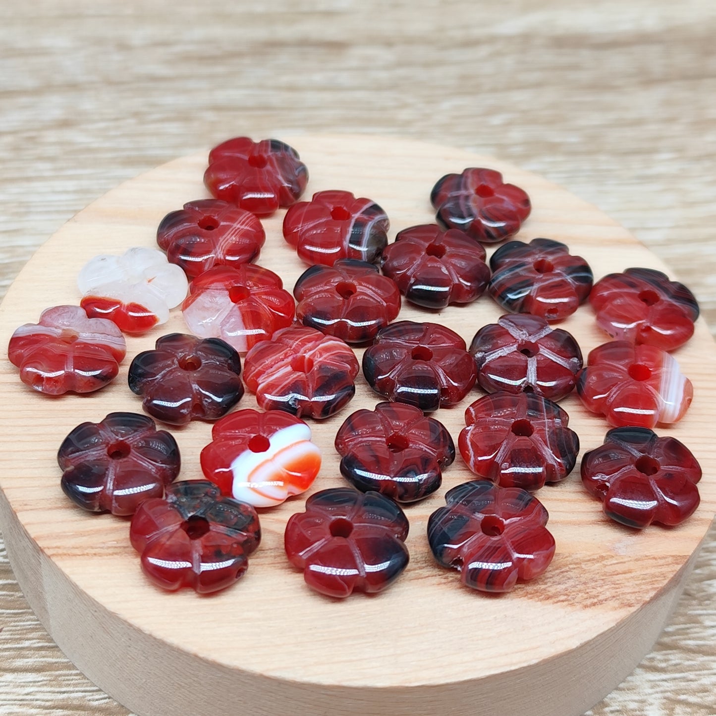 Agate à bandes – perle naturelle 14 mm – 1 pièce