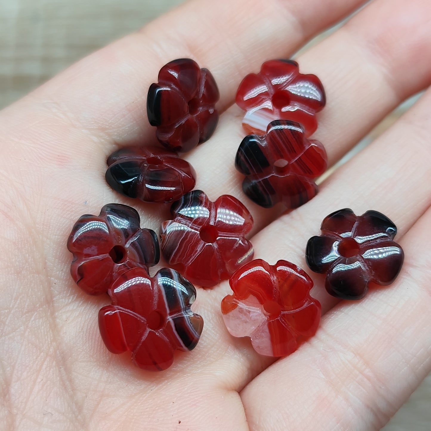 Agate à bandes – perle naturelle 14 mm – 1 pièce