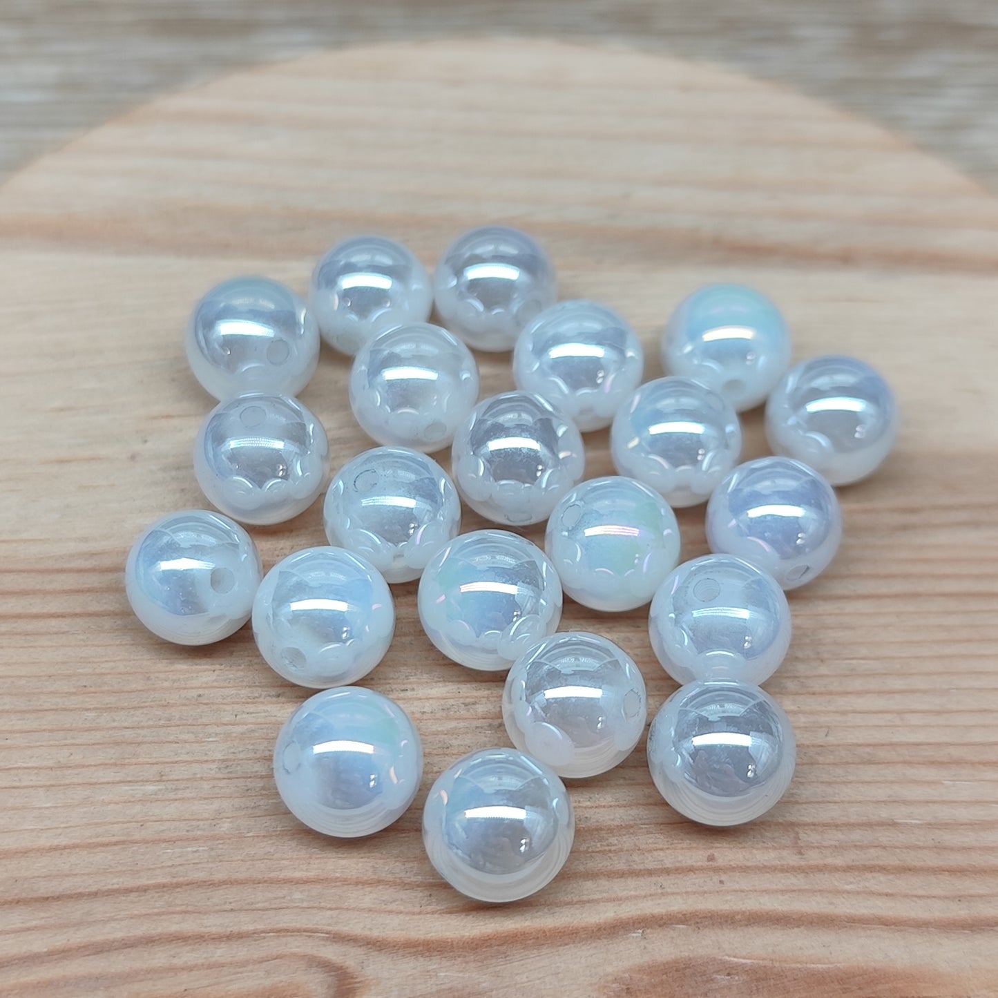 Agate aura – perles naturelles teintées 8 mm – lot de 20