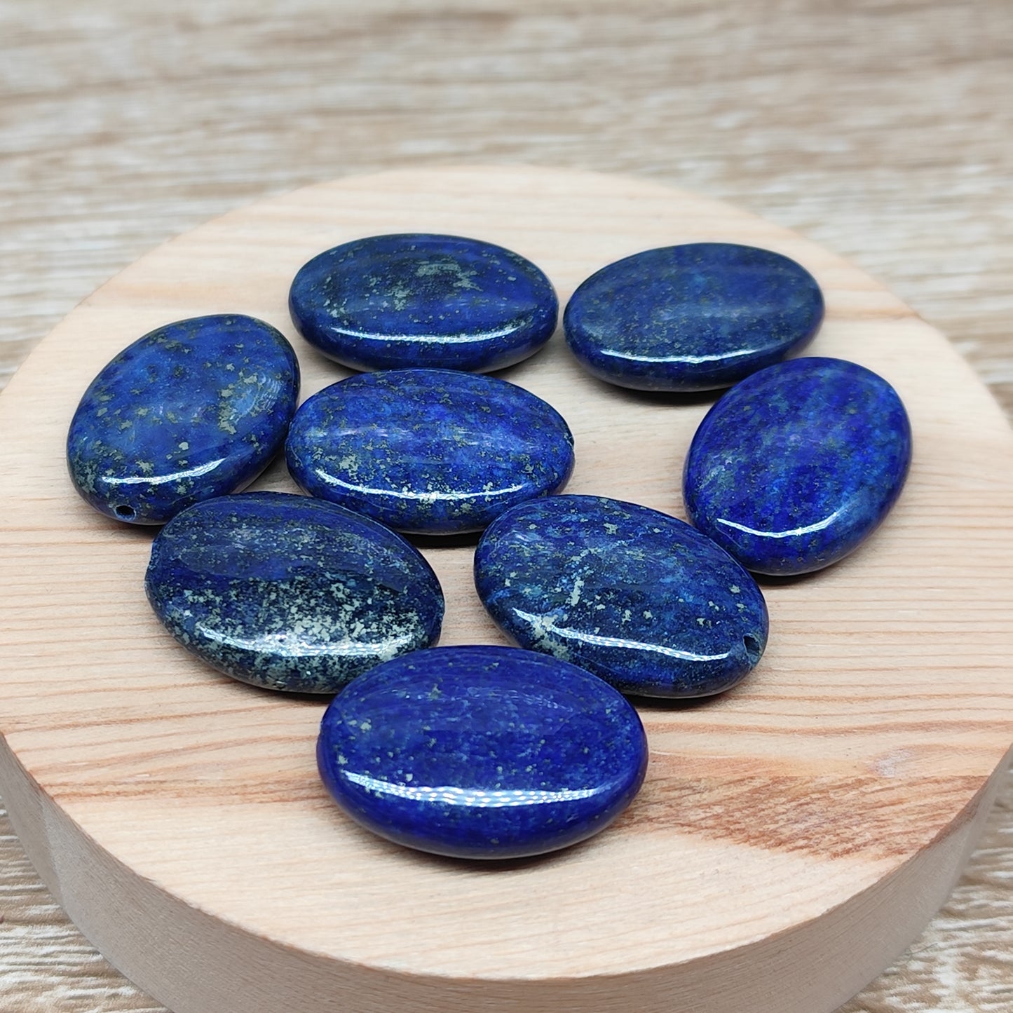Lapis lazuli forme ovale – perles naturelles 18 mm – lot de 8