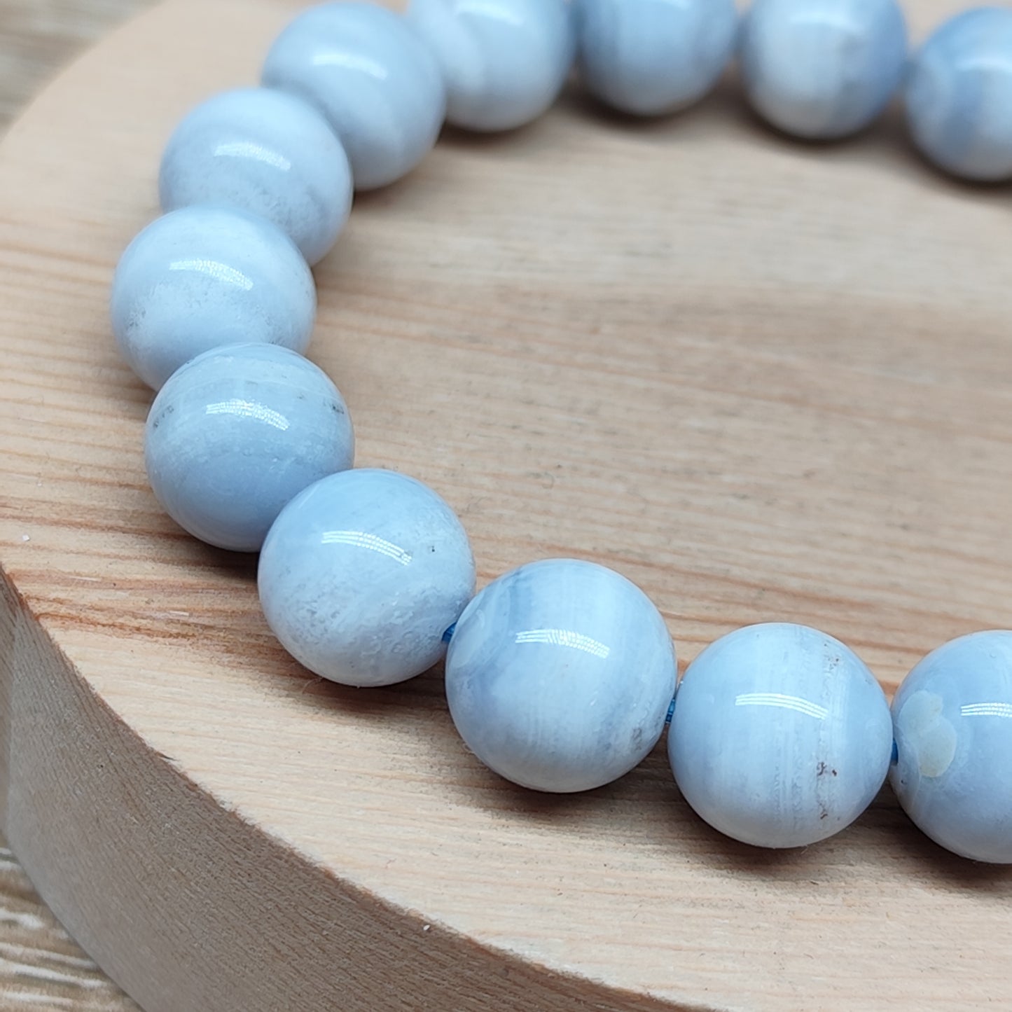 Agate bleue dentelle 15.5 cm