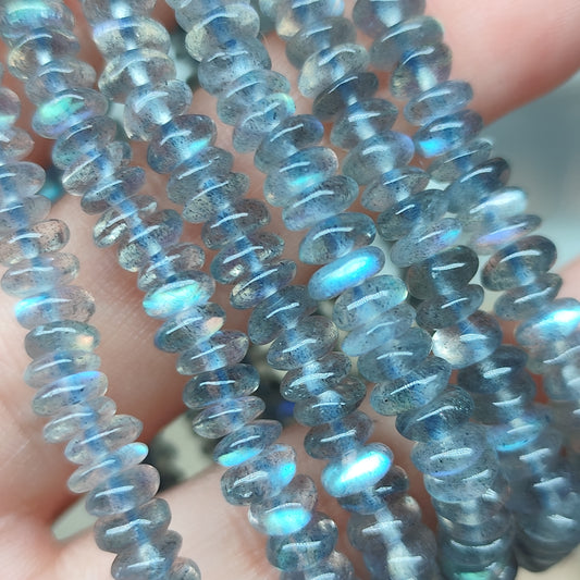 Labradorite donut - 6 mm - 1 bracelet entier