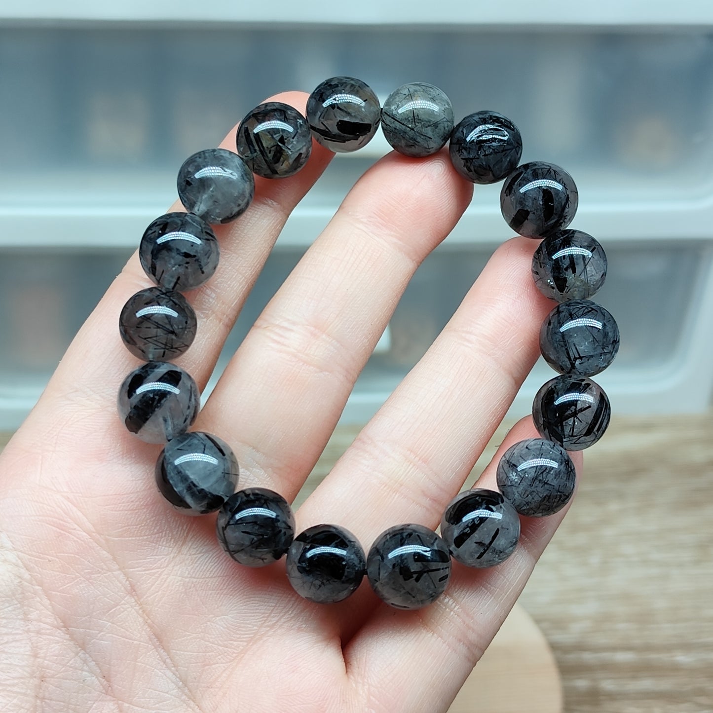 Quartz rutile noir - 18,5 cm