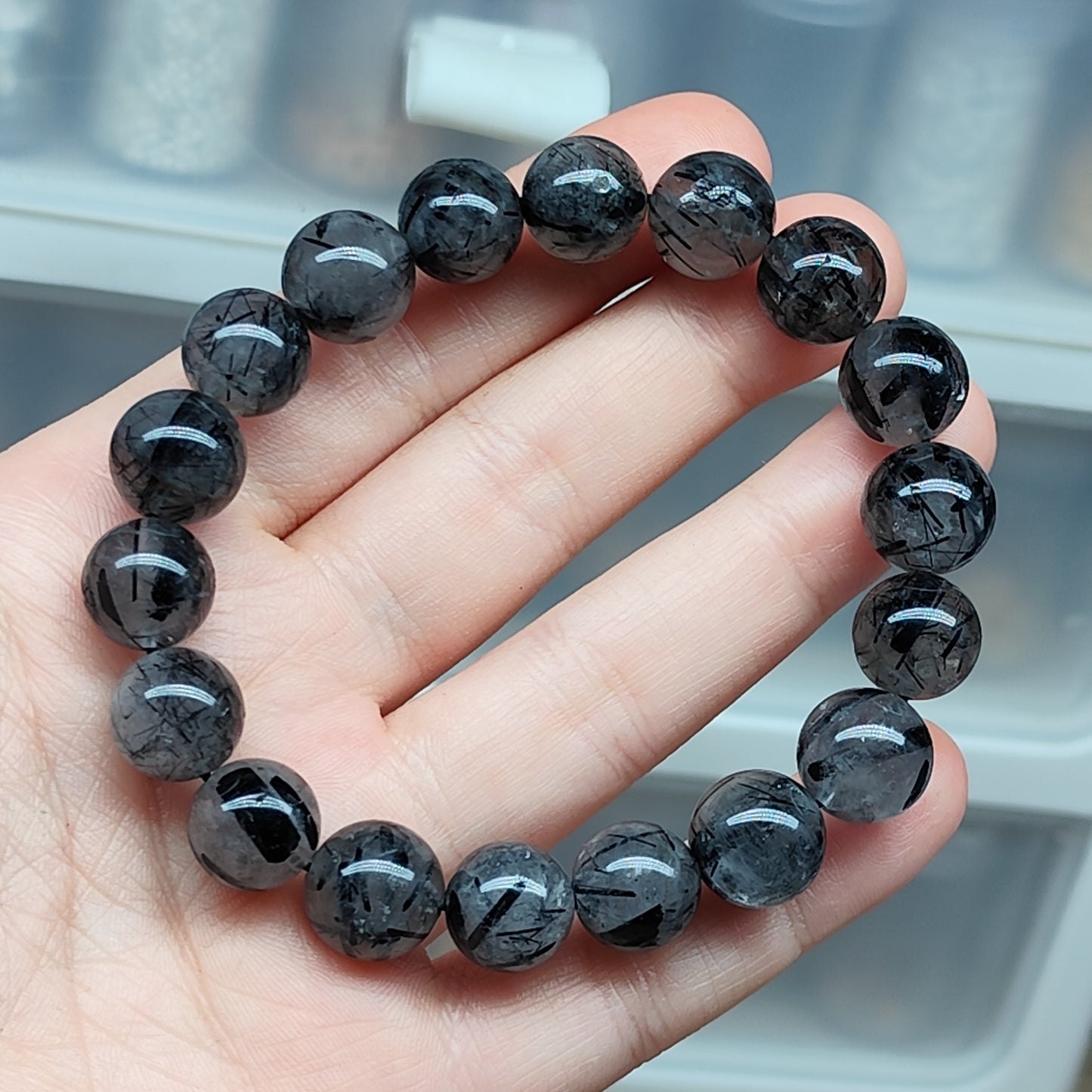 Quartz rutile noir - 18,5 cm